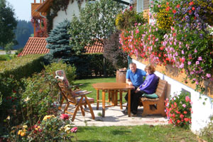Im Garten mit Blick zum Feldberg